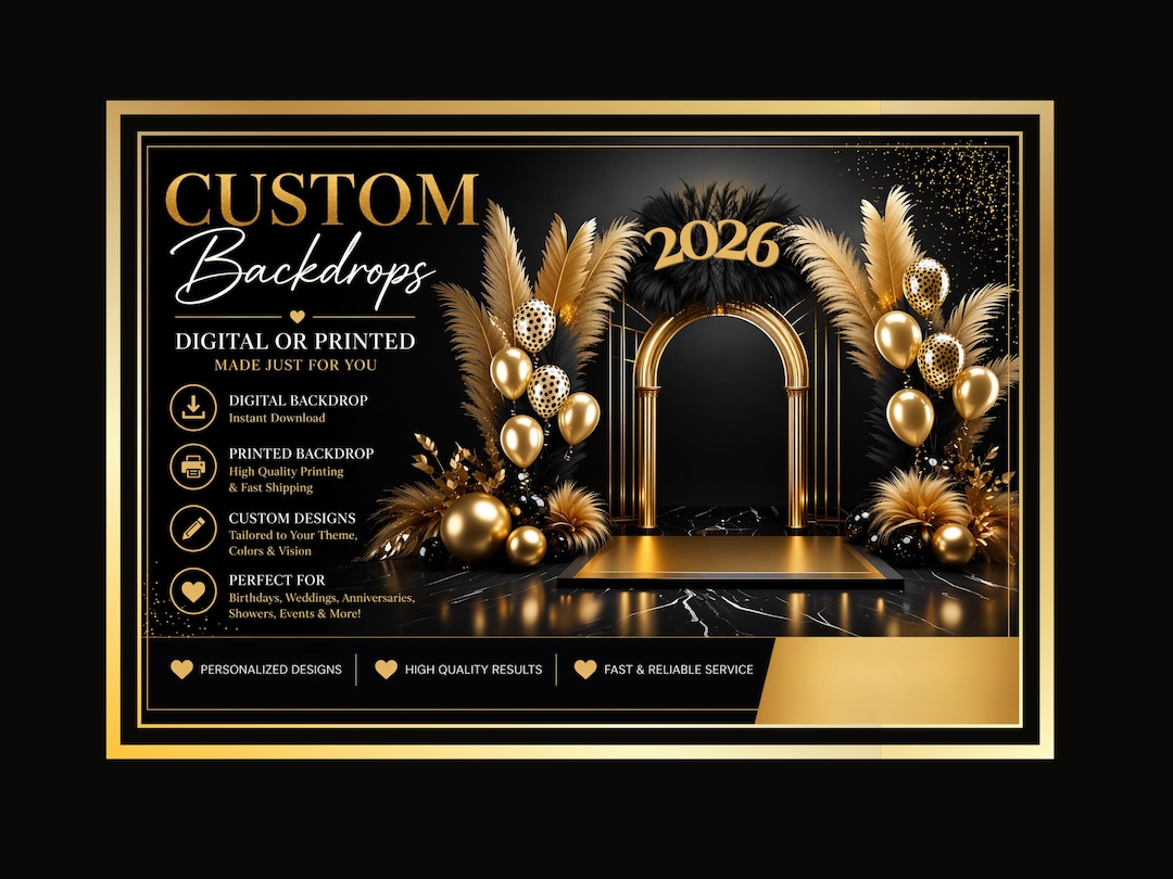 Custom Backdrop Designers Custom Backdrop Design | Digital or Printed | Birthday, Wedding, Baby ...
