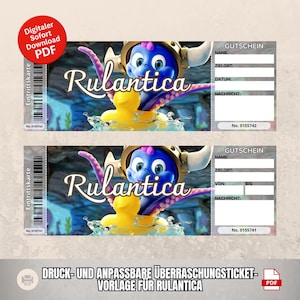 Rulantica Gutschein als Geburtstagsgeschenk Bearbeitbares Überraschungsticket Digitaler Sofort Download