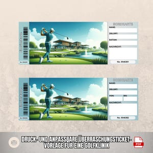 Bono de golf personalizable como regalo sorpresa para los amantes del golf | Ideal para grupos | Descarga instantánea | golf