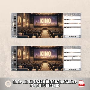 Entrada de cine personalizada como regalo sorpresa para cinéfilos | Perfecto para grupos | Descarga instantánea