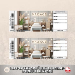 Bono de masaje personalizable como regalo sorpresa para los amantes del bienestar | Ideal para grupos | Descarga instantánea | masaje