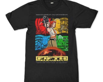 Camiseta con el arte de El Quinto Elemento, de Bruce Willis, tallas para hombre y mujer (MOV-773110)
