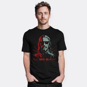 T-shirt Je serai de retour Jesus Terminator, tailles homme et femme (JES-12034)