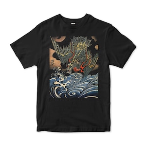 Japanese Sea Dragon Utagawa Kuniyoshi T-Shirt, Men&#39;s and Women&#39;s Sizes (ISK-08000)