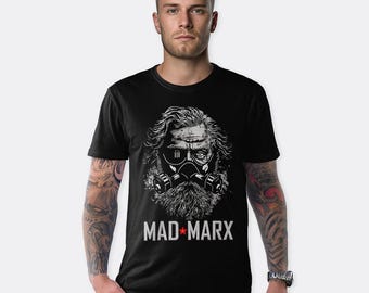 Mad Marx Graphic T-Shirt, Karl Marx Shirt, Men's and Women's Sizes (KMX-875303)