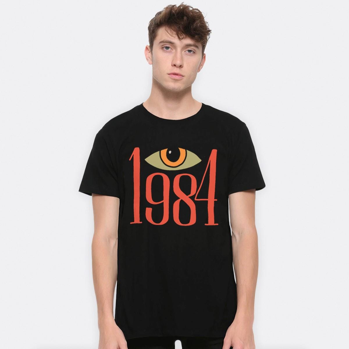 Women's T-Shirts [Out of Print] e Orwell / 1984 Womens Relaxed Fit Tee (Red) George Orwell T-shirt - 1984 Thoughtcrime Shirts | ALLRIOT
