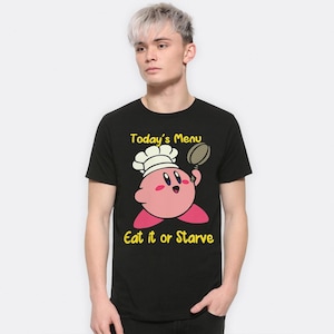 Kirby Today's Menu Eat It or Starve T-Shirt, Men's and Women's Sizes (KRB-32441)