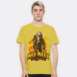 Mad Marx The Class Warrior Original Art T-Shirt, Karl Marx Shirt, Men&#39;s and Women&#39;s Sizes (KMX-861533)