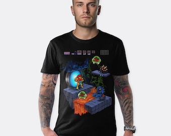 Metroid Gameplay Art T-Shirt, Men&#39;s and Women&#39;s Sizes (GAM-654338)