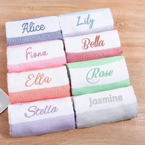 Personalized Turkish Beach Towel Gift, Personalized Gifts, Custom Gift, Valentine&#39;s Day gift, Birthday Gifts,Wedding Gifts, Bridesmaid Gifts
