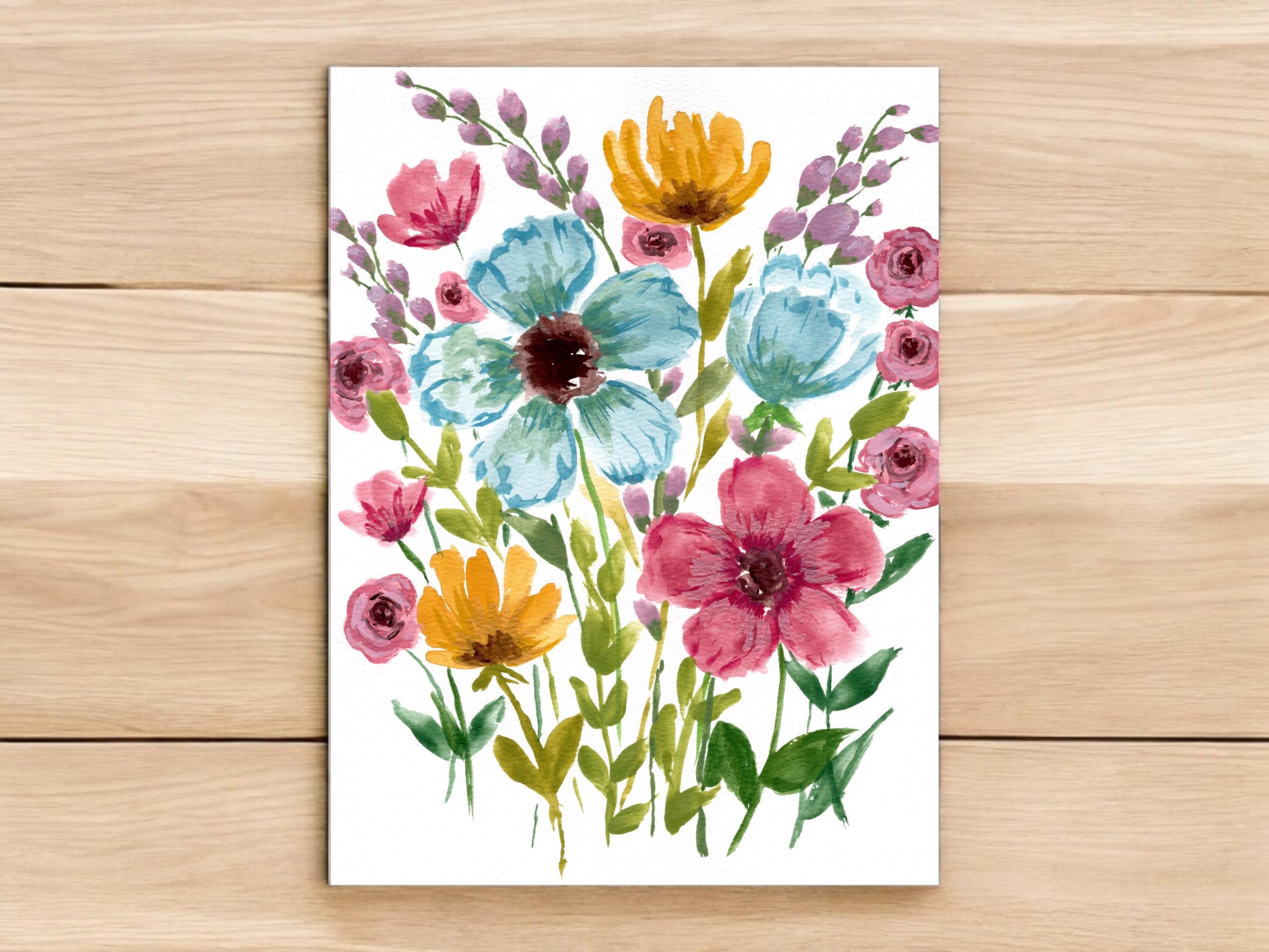 Floral Watercolor Cards- Blank Greeting Cards, Pack #7 - Etsy