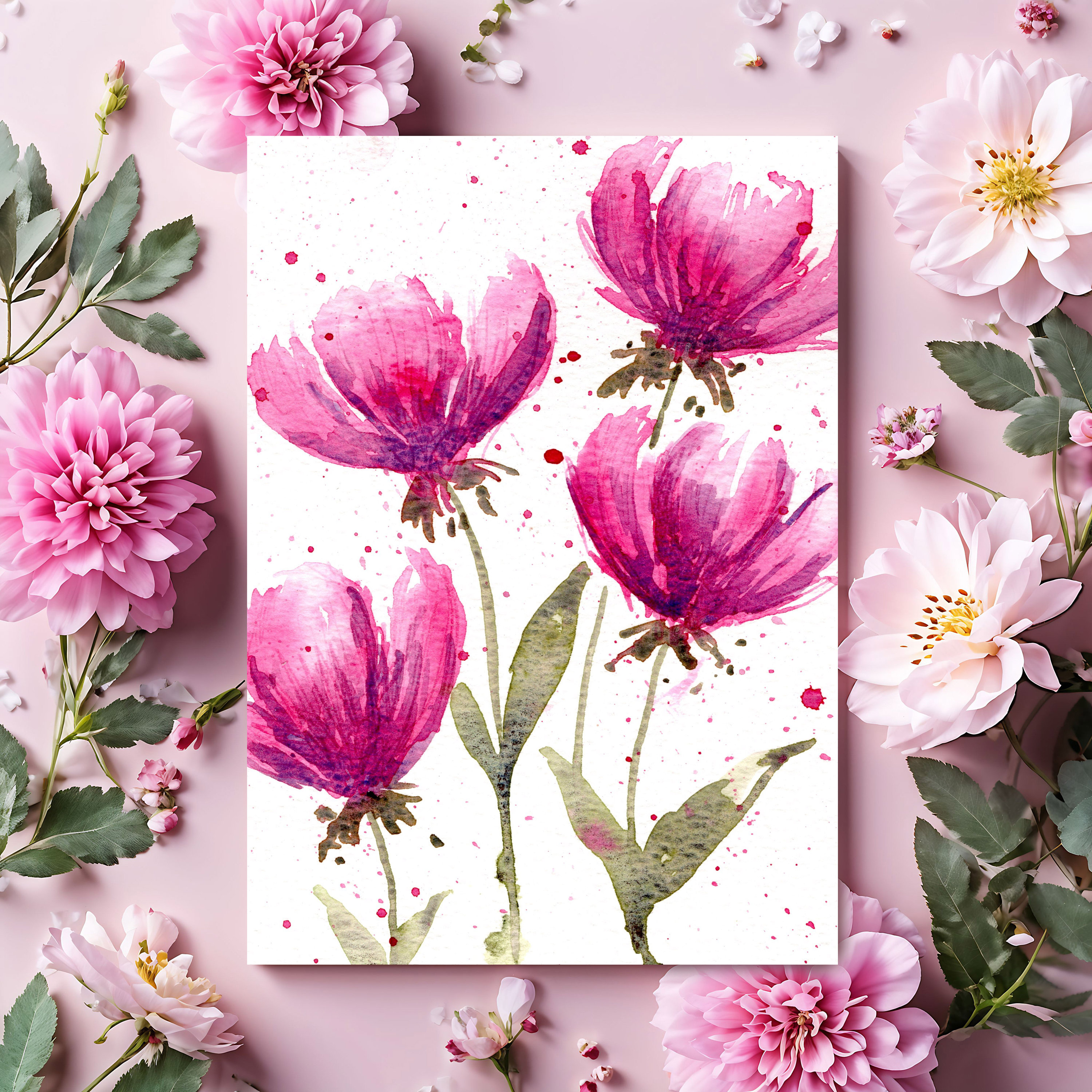 Floral Watercolor Cards- Blank Greeting Cards, Pack #2 - Etsy