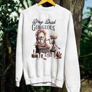Skeleton Sweatshirt Halloween Cozy Fall Sweatshirt Spooky Gift Spooky Season Skeleton Gift, Halloween Gift, Fall Sweatshirt