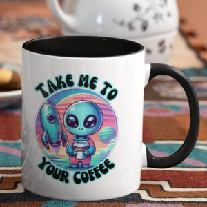 Adorable Extraterrestrial Cup - Bring a Touch of Outer Space to Your Coffee Routine, Fun Gift for Sci-Fi Enthusiasts