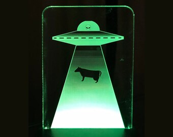 UFO Night Light - Laser Cut, Holo Illusion Nightlight/Desklight