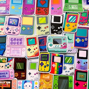 Pack Of 50 Gaming Stickers, Games Console Sticker Pack, Waterproof Sticker Bundle, Die Cut Stickers, Skateboard Stickers, Gaming Decals