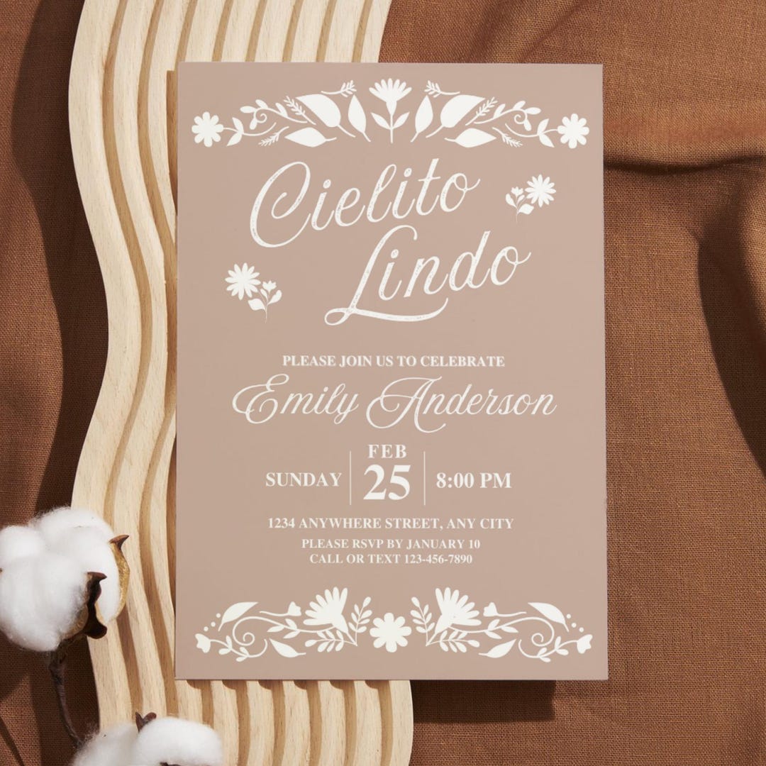 Cielito Lindo Mexican Fiesta Invitation | Talavera Pottery Birthday or ...