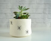 Indoor planter nordic style ideal as a succulent pot or as a Bathroom basket for a natural decor. Plant pot, Cotton pot, Kids basket