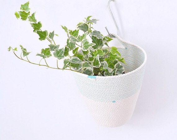 Hanging baskets, Hanging storage, Rope baskets, Nursery decor, Toys basket, Cotton baskets, handle basket, Hanging cotton pot, Home storage