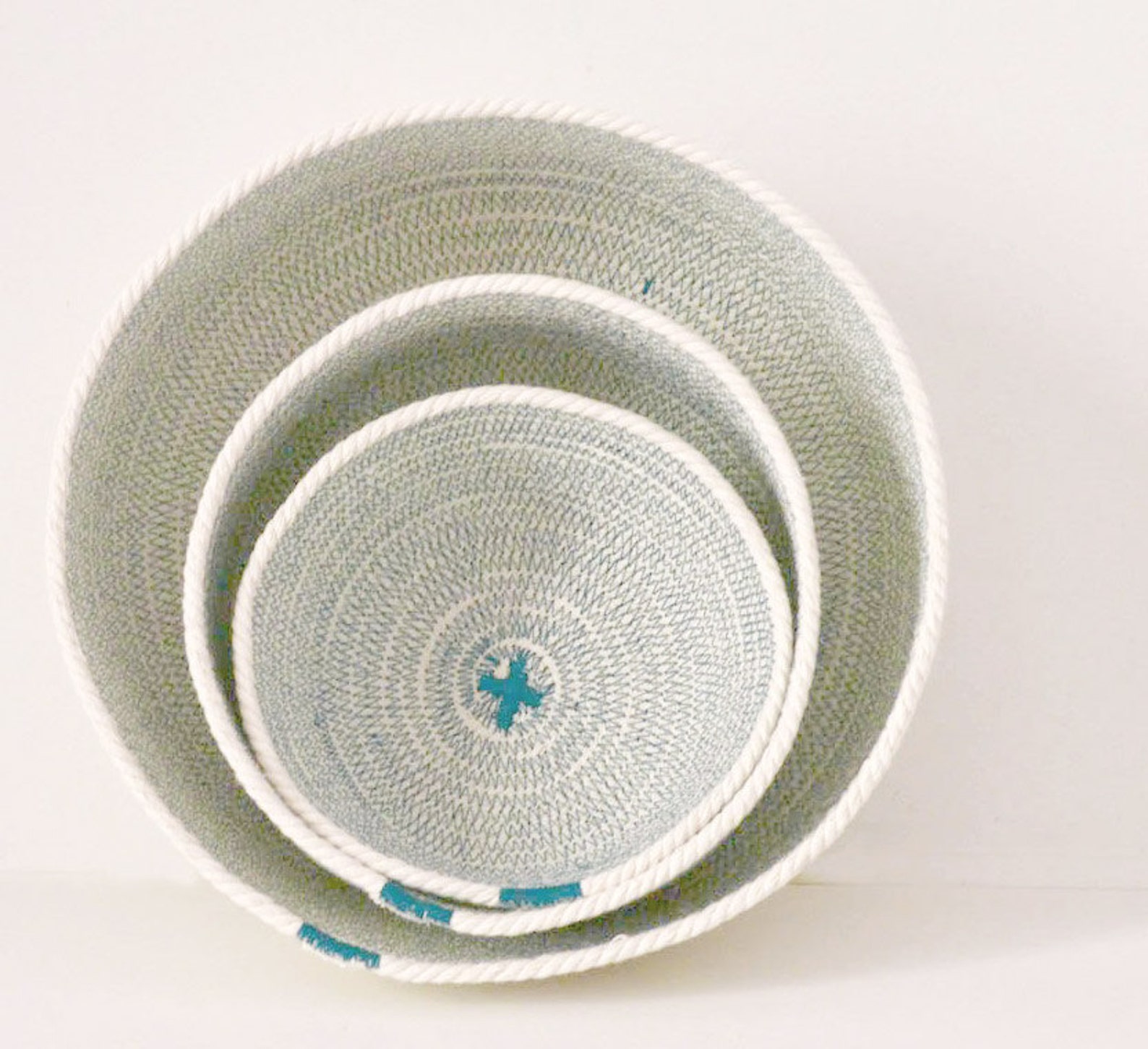 Cotton Bowls, Coil Rope Baskets, Rope Bowls, Scandinavian Decor