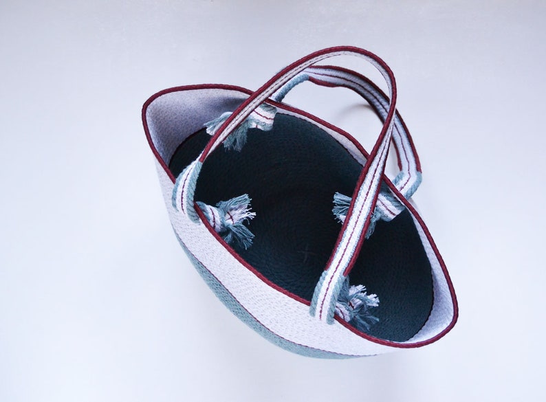 Rope Basket Bag. A Great Summer Carry All Beach Handbag Made Etsy