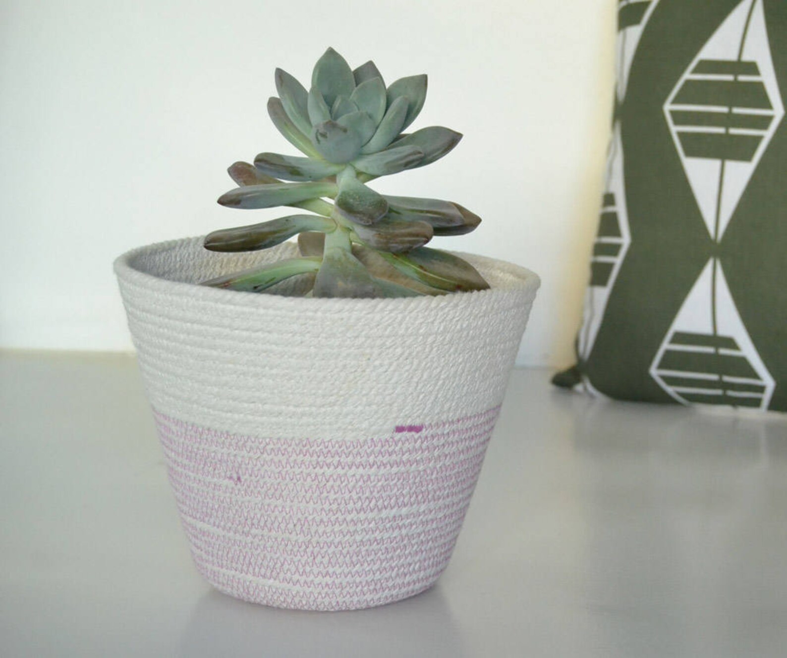 Rope Plant Pot Great as a Succulent Planter Centrepiece for Etsy