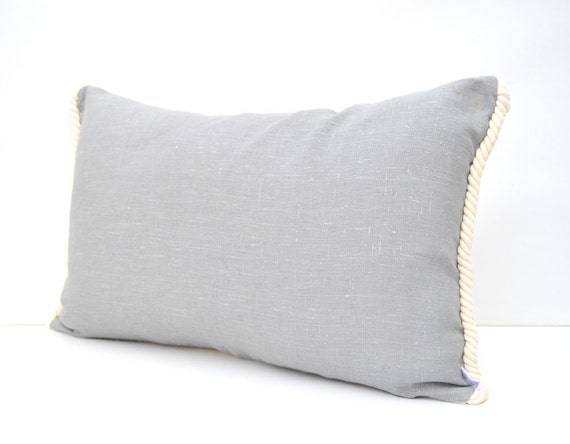 Country Modern White And Grey Linen Pillow Cover Nautical Etsy Magnificent Nautica Pillow Covers Country Modern White And Grey Linen Pillow Cover Nautical Etsy Magnificent Nautica Pillow Covers
