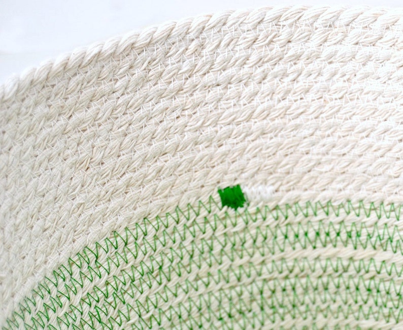 Greenery green, Beach house decor, Indoor planter Beach style decor, Decor accessories Minimal beach house, Kitchen basket Fruit cotton bowl image 4