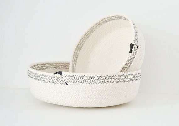 Cotton Rope Bowl, Modern Home Decor, Minimalist Decor, Coil Rope Bowl, Mediterranean Decor, Natural Cotton Rope, Housewarming Gift Rope bowl