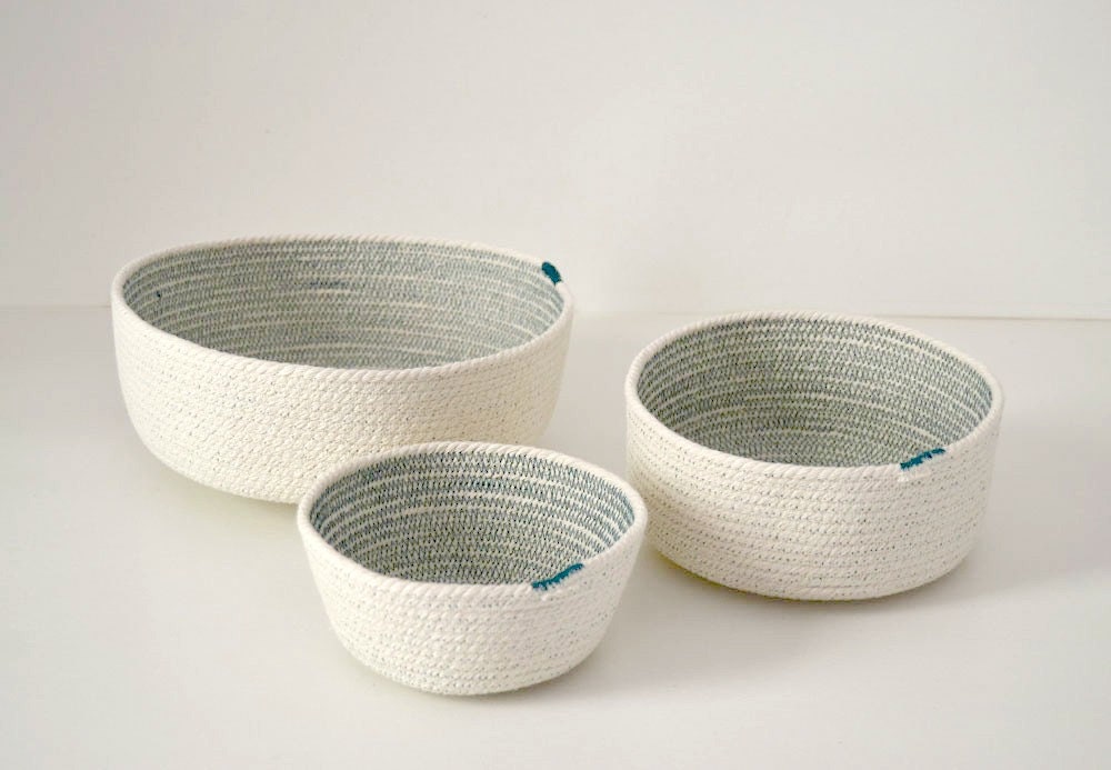 Cotton Bowls, Coil Rope Baskets, Rope Bowls, Scandinavian Decor, Stylish  Simple Decor, Cotton Housewares, Baskets and Bowls, Rope Baskets -   Canada