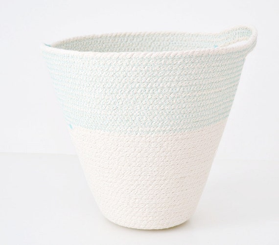 Hanging basket, Rope basket, Planter basket, New home gift, Bathroom storage, Beach house decor, Cotton baskets, Mediterranean style, Cotton