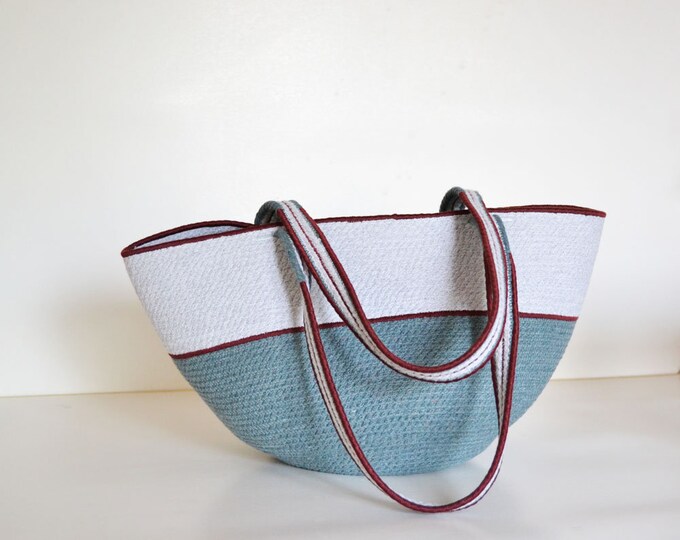 Rope Basket Bag. A Great Summer Carry All Beach Handbag Made Etsy