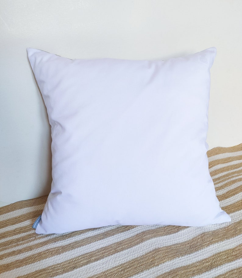 Black and white pillow cover made of linen and white details from the Mikado series image 9