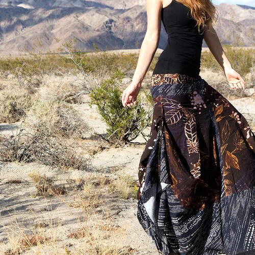 Boho Maxi Skirt, Woman Clothing, Festival Skirt, Long Skirt, Bohemian Skirt, Summer Skirt, African Skirt, Beach Skirt, Solarpunk Skirt