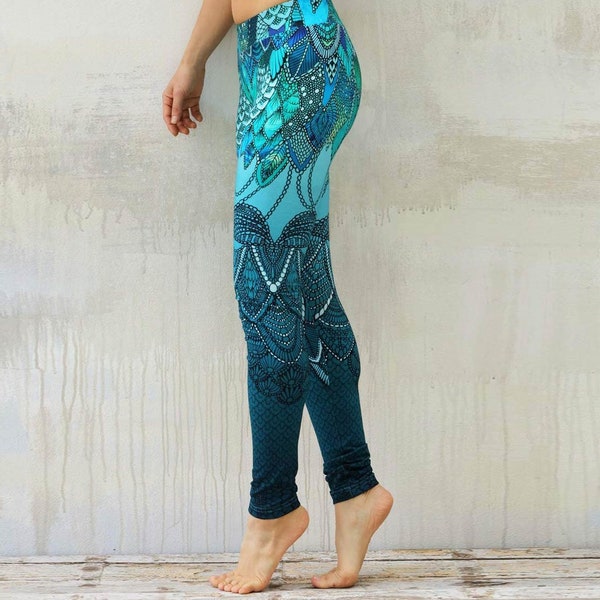 Yoga Printed Leggings, Sports Clothing, Fitness Leggings, Workout Tights, Women Active Wear, Athletic Wear, Fitness Leggings, Gym Pants