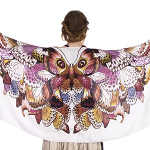 Butterfly Wings Shawl, Mothers Day Gift, Moth Scarf, Festival Clothing, Anniversary Gift For Her, Butterfly Pashmina Wrap, Bridesmaids Gifts