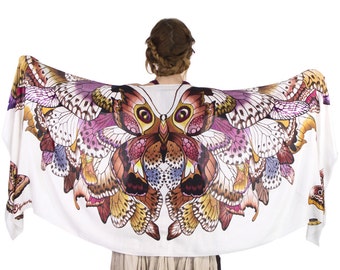Butterfly Wings Shawl, Mothers Day Gifts, Moth Scarf, Festival Clothing, Fairytale Scarf, Butterfly Pashmina, Wrap Shawl, Bridesmaids Gifts