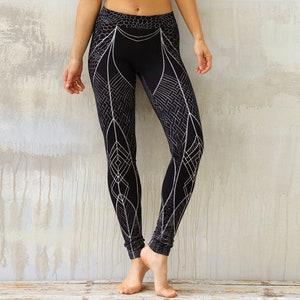 Yoga Leggings For Women, Spiderweb Leggings, Womens Clothing, Futuristic Clothing, Festival Legging, Yoga Pants, Spiritual Clothing