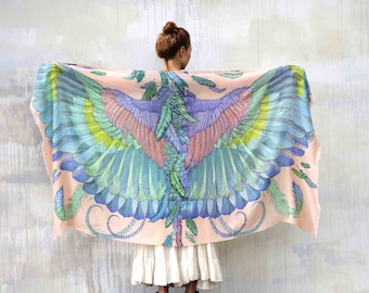 Fashion Lady Shawls,Comfortable Warm Winter Scarfs Soft Cashmere Scarf For Women Doodle Feather Of Cute Colorful Owls Aztec Graphic Fashion Lady Shawls,Comfortable Warm Winter Scarfs Soft Cashmere Scarf For Women Doodle Feather Of Cute Colorful Owls Aztec Graphic