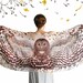 Day Owl Scarf ~ Hippie Clothes, Bird Wings Shawl, Owl Shawl Cape, Owl Wings Costume Adult, Prayer Shawl, Festival Shawl, Hipster Shawl