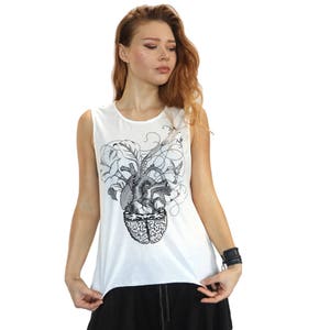 White Tank Top, Women Active Wear, Workout Tshirt, Sports And Fitness, Sleeveless Top, Gym Clothing, Sports Wear, Running Tank Top, Pilates