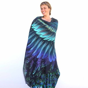 Sini Wing Shawl, Accessories For Mom, Rave Pashmina, Mothers Day Gift, Feather Wrap Shawl, Festival Clothing, Spring Scarf, Womens Sarong image 2