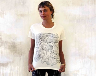 Federn Frauen Kunst Tshirt, Geschenke für sie, feminines Shirt, Festival Kleidung, Boho Grafik Tee, inspirierendes T-Shirt für sie, spirituelles T-Shirt