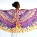 Blush Chic Scarf, Tropical Scarf, Bird Sarong, Bohemian Scarf, Feather Wings Cosplay, Fall Shawl, Hispanic Heritage, Hippie Shawl, Vibrant