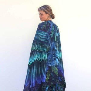 Sini Wing Shawl, Accessories For Mom, Rave Pashmina, Mothers Day Gift, Feather Wrap Shawl, Festival Clothing, Spring Scarf, Womens Sarong image 8