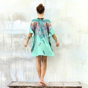 Angel Wings Kimono Dress, Kaftan Dress, Womens Clothing Boho, Rave Festival Clothing, Fairy Dress For Women, Beach Cover Up, Japanese Pareo image 9