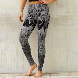 Leggings gotici ideali per festival, abbigliamento femminile - Pantaloni da yoga biologici da donna in stile Whimsigoth per Burning Man - Costume di Halloween per adulti