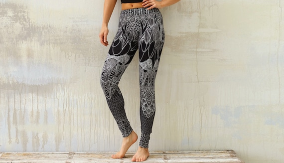 Leggings de yoga ropa de mujer leggings deportivos entrenamiento de Halloween leggings para correr de estilo otonal pantalones de gimnasia con mandalas leggings Whimsigoth Etsy Mexico