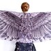 Purple ~ Angel Wings Shawl, Bohemian Scarf, Festival Clothing, Halloween Scarf, Larp Cape, Wing Wrap Shawl, Wedding Gift, Diwali Clothing 