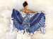 Blue Wings ~ Women Cover Up, Festival Clothing, Wings Shawl, Bohemian Shawl, Wedding Shawl, Fairy Wings Shawl, Barn Owl Shawl, Shovava 